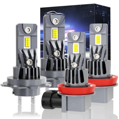 Faro LED 4 bombillas blanco haz alto/bajo para Volvo XC90 2003-2011 2012 2013 2014 Foto 1 de 4