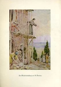Franziskus - Die Wiederherstellung von St. Damian - Coloriert - aus 1931 - Picture 1 of 1