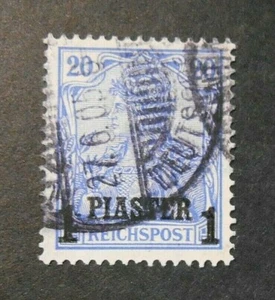 GERMANIA,GERMANY,KOLONIEN,1900 DEUTUSCH TURKEI "F Germania SVR" 1p su 20pf USED - Picture 1 of 1