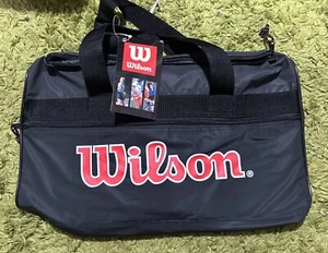 Vintage Wilson Sports Individual Black Gym Athletic Duffle Bag FREE SHIP RETRO - Picture 1 of 2