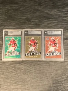 2020 Leaf  Jonathan Taylor Flash Of Greatness Lot 1/1 Production Proofs RC - Picture 1 of 7
