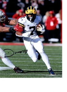 FOTO 8X10 FIRMADA/AUTOGRAFIADA DE DONOVAN EDWARDS MICHIGAN WOLVERINES CON CERTIFICADO DE AUTENTICIDAD #4 - Imagen 1 de 1
