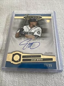 2021 Topps Five Star Auto Blue /25 Evan White #FSA-EW Rookie Auto RC - Picture 1 of 2