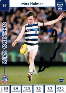 ✺Signed✺ 2022 GEELONG CATS AFL Premiers Card MAX HOLMES - Bild 1 von 3