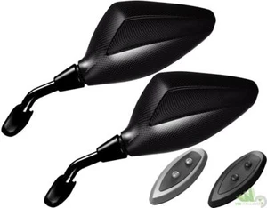 2 SPECCHIETTI YAMAHA TMAX 2001 2007 CARBON CUPOLINO CARENA SPECCHI OMOLOGATI - Foto 1 di 4