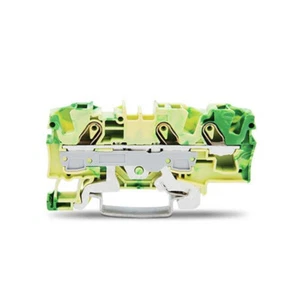 2pcs WAGO 2006-1307 3-Conductor Feedthrough Terminal Block Green-Yellow New - Picture 1 of 4