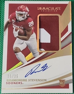 Rhamondre Stevenson /25 2021 Panini Immaculate RPA Rookie RC Auto Patrtiots SSP - Picture 1 of 4