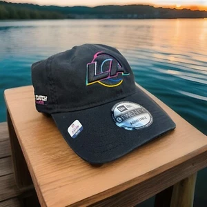Los Angeles Rams New Era 9TWENTY Crucial Catch 2024 Mütze Cap schwarz kariert NEU 🔥 - Bild 1 von 10