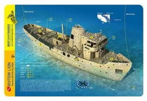 Tarjeta de buceo impermeable Rivtow Lion Wreck Columbia Británica - Imagen 1 de 2
