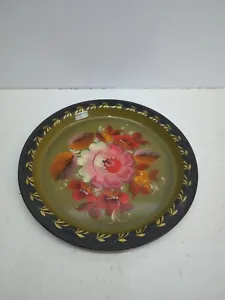 Hand painted Arts And Crafts Trinket Enamelled Tray 19cm #D - Picture 1 of 7