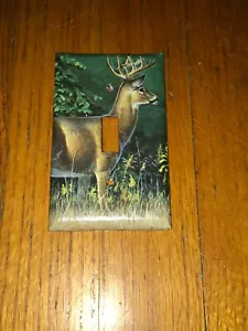 MONSTER RACK TROPHY BUCK WHITETAIL DEER WILD GAME LIGHT SWITCH COVER PLATE F - Picture 1 of 1