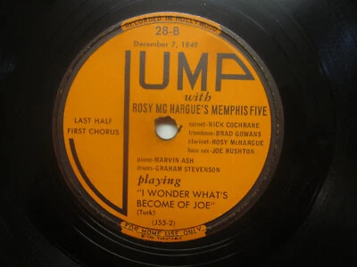 SALE 1949 10" shellac 78 "Sweet Woman" +1 Rosie McHargue's Memphis 5 Jump#28 EX Foto 1 de 4