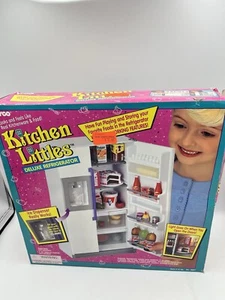 Vintage Tyco Kitchen Littles Deluxe Refrigerator Set Brand New - Picture 1 of 13