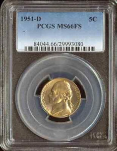 1951-D Jefferson Nickel PCGS MS66 Full Steps - Picture 1 of 2