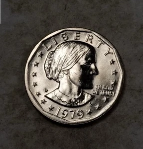 1979 Susan B Anthony Liberty P Dollar USA Münze breit/DDO selten! - Bild 1 von 3