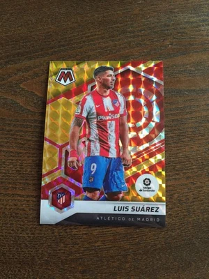 2021-22 Panini Mosaic Luis Suarez  Atletico De Madrid Uruguay Red Gold 21/25 - Image 1 of 2