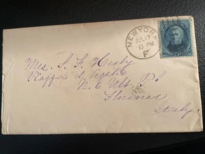 1881 New York to Italy Postal Cover - Picture 1 of 1
