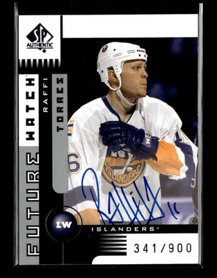 2001-02 SP Authentic #180 Raffi Torres #/900 AUTO - Image 1 of 2