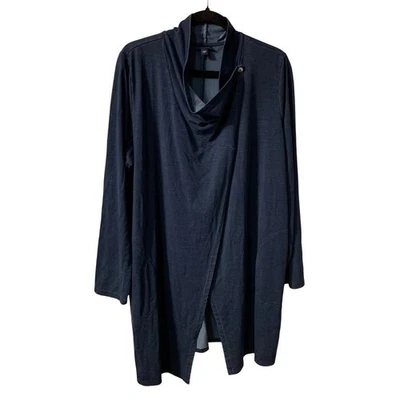 Chaqueta larga Pure Jill Indigo para mujer talla L azul Lagenlook capas de otoño Foto 1 de 4