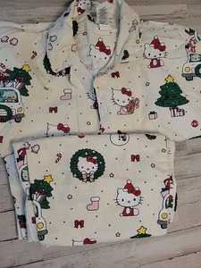 Pottery Barn Teen Hello Kitty Weihnachten Flanell Pyjama Set groß lockere Passform  - Bild 1 von 3