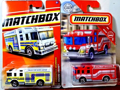 Matchbox Hazard Squad Camión de Bomberos Diecast Coche Lote de 2: Variaciones de Color NUEVO Foto 1 de 4