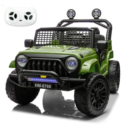 Green 24V Ride on Toys for Big Kids 2 Seater Ride on Cars w/ Remote Control MP3 - Image 1 of 4