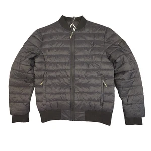 Superdry Jacket Men XLARGE Black FUJI Puffer Long Sleeve Full Zip Winter Size XL - Picture 1 of 11