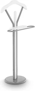 Uniprodo Clothes Valet Stand Suit Stand Mens Valet Butler Stand Silver White - Picture 1 of 3