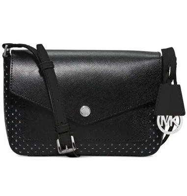 Michael Kors Greenwich Small Flap Crossbody Bag Messenger Purse Logo Black $208 - Image 1 of 4