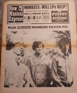NME New Musical Express dated March 25th 1967 The Monkees Cover - Picture 1 of 2