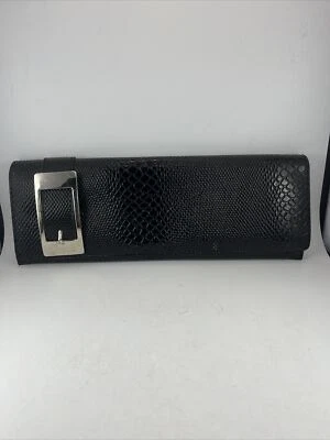 Cartera de mano Big Buddha negra sobre de 14”x 5” Foto 1 de 4