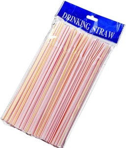 300Pcs/Set 300Pc Folding Disposable Milkshake Straws Smoothie Plastic Drinking S - Picture 1 of 8