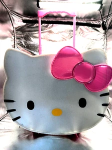 Hello Kitty Vinyl Rolling Suitcase Carry On Bag - Picture 1 of 13
