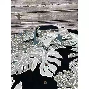 Camicia hawaiana Kalaheo made in USA palma nera media - Foto 1 di 6