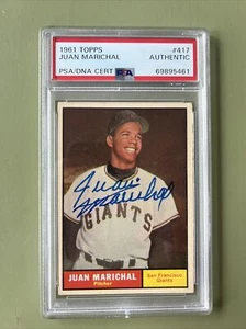 1961 Topps #417 Juan Marichal Signed Rookie RC PSA/DNA Certified Authentic Auto - Picture 1 of 2