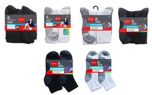Hanes Men's COMFORTBLEND FreshIQ Socks: CREW, ANKLE, TUBE & LOW-CUT Cotton Lot - Picture 1 of 8