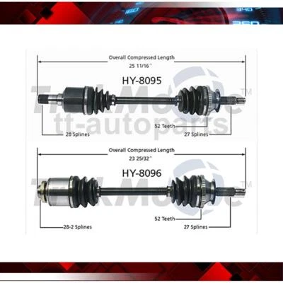 Front Driver Passenger CV Axle Joint For Hyundai Santa Fe 2006 2005 2004 2003 - Image 1 of 3