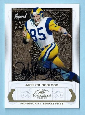 JACK YOUNGBLOOD 2009 DONRUSS CLASSICS SIGNIFICANT SIGNATURES AUTOGRAPH AUTO /76 - Image 1 of 2