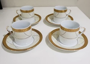 Casati Fine Porcelain Aramco Vintage Expresso Cups w/ Saucers from Germany 8Pc - Picture 1 of 12