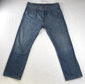 Levis Jeans Mens 34x31* Blue 569 Loose Straight American Dark Wash Denim - Picture 1 of 11