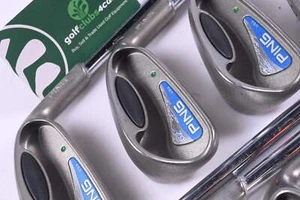 Ping G2 Irons / 3-PW+SW / Green Dot / Regular Flex Ping AWT Shafts - Picture 1 of 7
