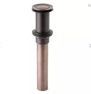 Signature EXTENDED PRESS TYPE POP-UP BATHROOM DRAIN NO OVERFLOW OIL RUBBED - Picture 1 of 11
