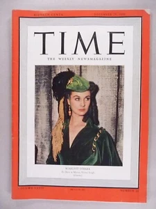 Time Magazine - December 25,  1939 ~~ Gone With the Wind, Vivien Leigh - Bild 1 von 3