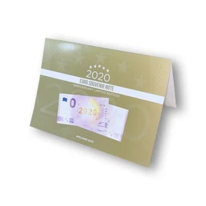 Billete de recuerdo de 0 euros aniversario muestra 2020 lámina de oro billetes de euro - Imagen 1 de 2