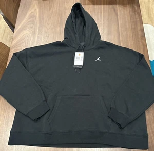 Nike Women's Air Jordan Brooklyn Fleece Pullover Hoodie Black 2XL DQ4458-010 h - Picture 1 of 9