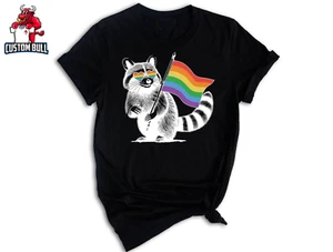 Raccoon Pride Flag Shirt, LGBT Shirt, Racoon Pride Shirt, LGBT Flag Shirt - Picture 1 of 7