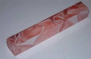 Pen-Blank Acrílico Rosa Blanco 13x2x2cm Bolígrafo En Blanco - Imagen 1 de 1