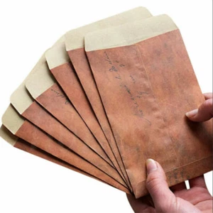 Sobres de papel vintage mini retro marrón Kraft postales 16X11 cm - Imagen 1 de 8