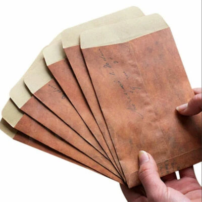 5/10Pcs Vintage Paper Envelopes Mini Retro Brown Kraft Paper Postcards 16X11cm - image 1 of 4