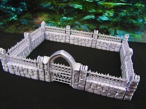 Set recinzione in ferro battuto 20 pezzi cimitero/cimitero paesaggio terreno sparso - Foto 1 di 3